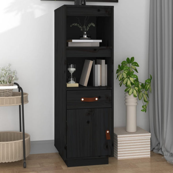 Schwarzer Schrank Davijani 34x40x108,5cm (Kiefer)