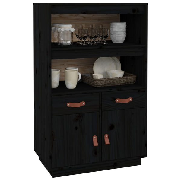 Schwarzer Schrank Adip 67x40x108,5cm (Kiefer)