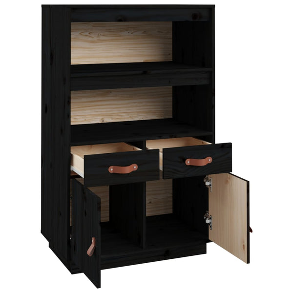 Schwarzer Schrank Adip 67x40x108,5cm (Kiefer)