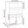 Schwarzer Schrank Adip 67x40x108,5cm (Kiefer)