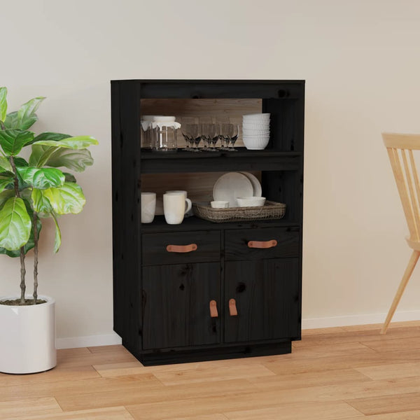Schwarzer Schrank Adip 67x40x108,5cm (Kiefer)