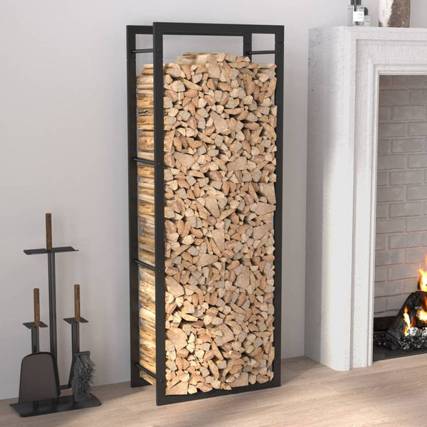 Mattamusta polttopuuteline Sterling 50x28x132cm (teräs)