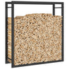 Mattamusta polttopuuteline Sterling 80x28x86cm (teräs)