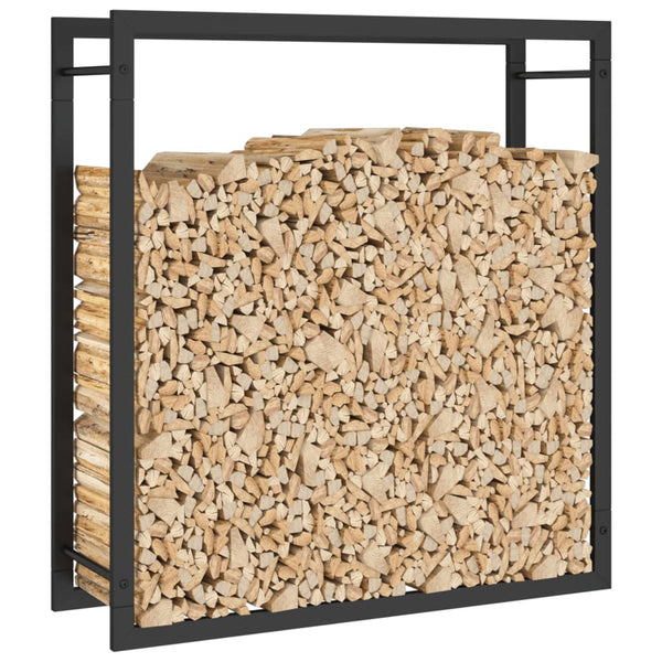 Mattamusta polttopuuteline Sterling 80x28x86cm (teräs)