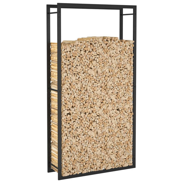 Mattamusta polttopuuteline Sterling 80x28x154cm (teräs)