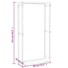 Mattamusta polttopuuteline Sterling 80x28x154cm (teräs)