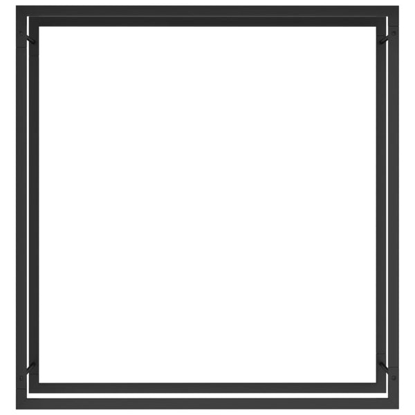 Polttopuuteline mattamusta 110x28x116 cm teräs