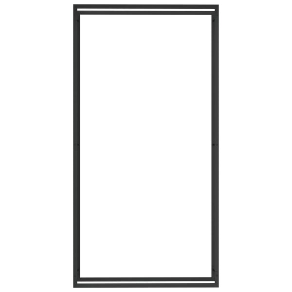 Matt-schwarzes Brennholzregal Sterling 110x28x214cm (Stahl)