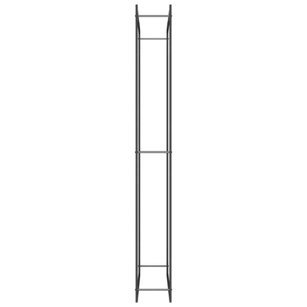 Matt-schwarzes Brennholzregal Sterling 110x28x214cm (Stahl)
