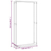 Matt-schwarzes Brennholzregal Sterling 110x28x214cm (Stahl)