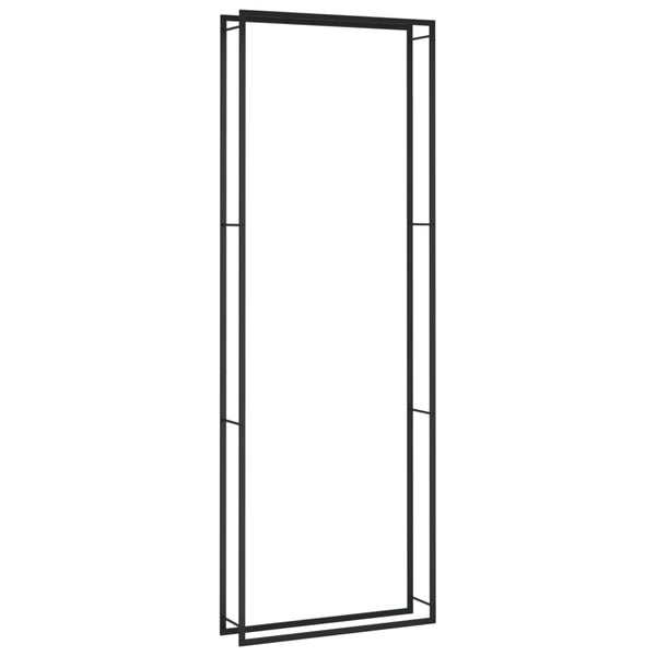 Kaminholzregal mattschwarz 110x28x312 cm Stahl