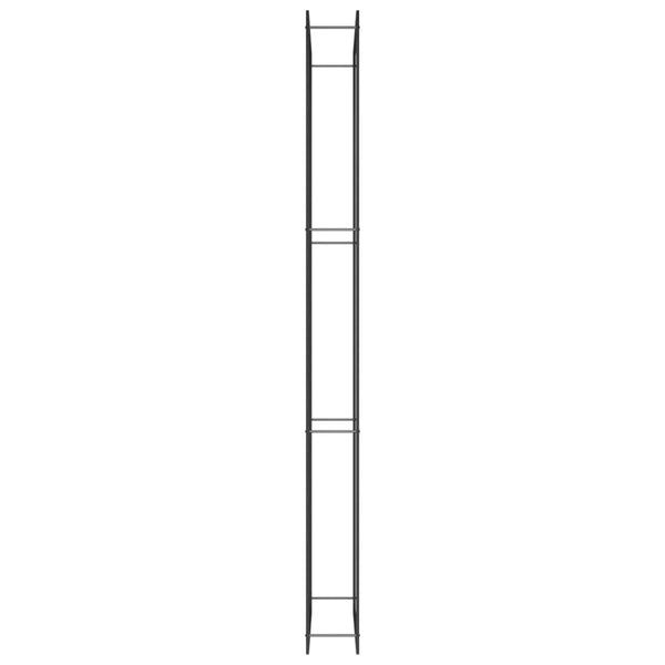 Kaminholzregal mattschwarz 110x28x312 cm Stahl