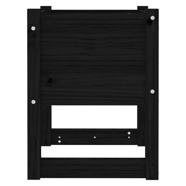 Schwarzer Blumenkasten Kylee 40x40x52,5cm (Kiefer)