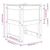Schwarzer Blumenkasten Kylee 40x40x52,5cm (Kiefer)