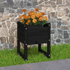 Schwarzer Blumenkasten Kylee 40x40x52,5cm (Kiefer)