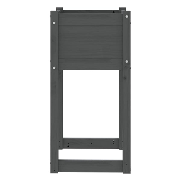 Grauer Blumenkasten Kylee 40x40x81cm (Kiefer)