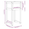 Grauer Blumenkasten Kylee 40x40x81cm (Kiefer)