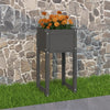 Grauer Blumenkasten Kylee 40x40x81cm (Kiefer)