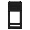 Schwarzer Blumenkasten Kylee 40x40x81cm (Kiefer)