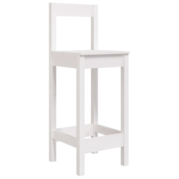 Weiße Barhocker Garoafa 40x41,5x112cm (2 St. Kiefer)