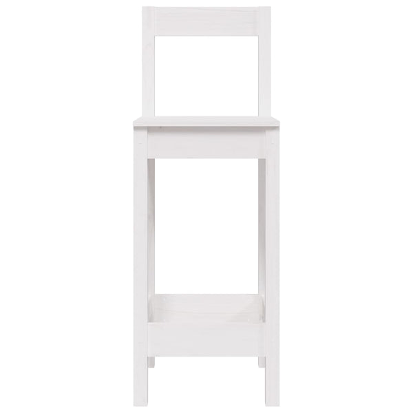 Weiße Barhocker Garoafa 40x41,5x112cm (2 St. Kiefer)