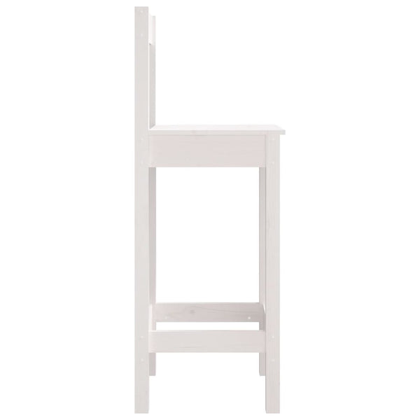 Weiße Barhocker Garoafa 40x41,5x112cm (2 St. Kiefer)