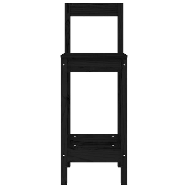 Schwarze Barhocker Janka 40x41,5x112cm (2 Stk. Kiefer)