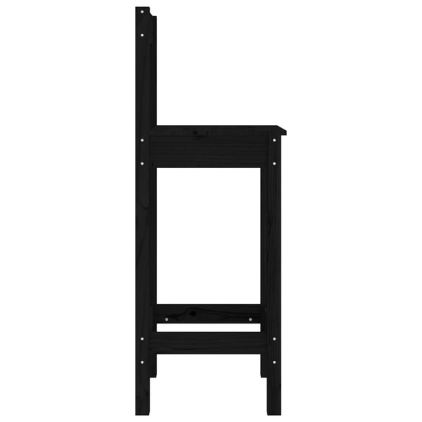 Schwarze Barhocker Janka 40x41,5x112cm (2 Stk. Kiefer)