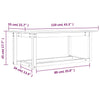 Couchtisch Marioarea, grau, 110x55x45cm (Kiefer)