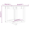 Grauer Couchtisch Marioarea 50x50x45cm (Kiefer)