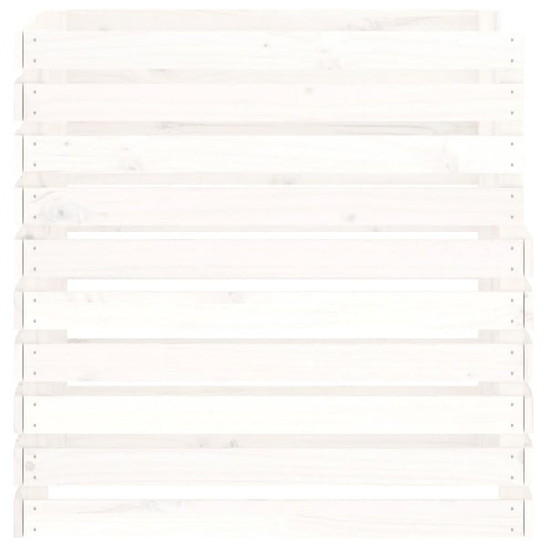 Weißer Kompostbehälter Felicica 80x80x78cm (Kiefer)