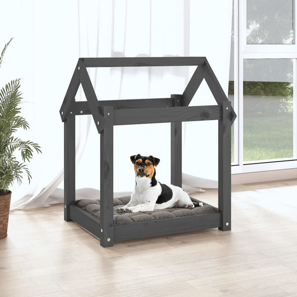 Graues Hundebett Maymie 61x50x70cm (Kiefer)