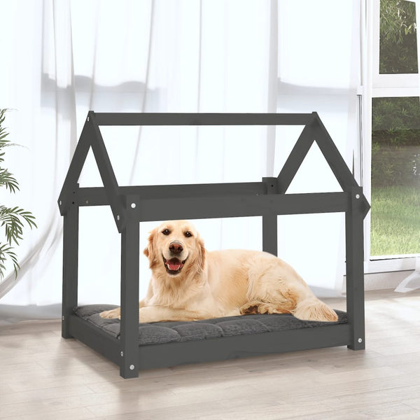 Graues Hundebett Maymie 81x60x70cm (Kiefer)
