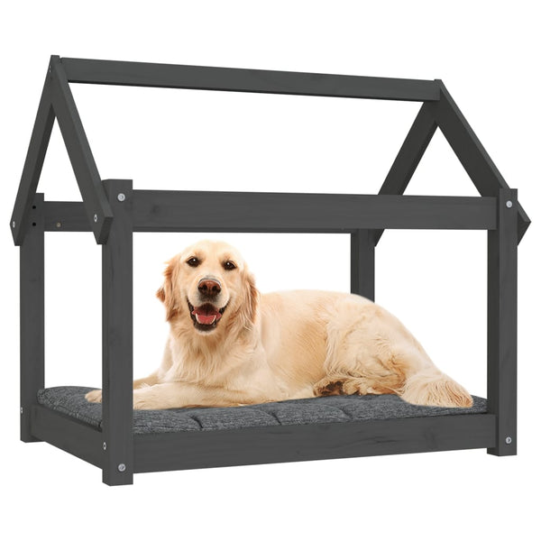 Graues Hundebett Maymie 81x60x70cm (Kiefer)