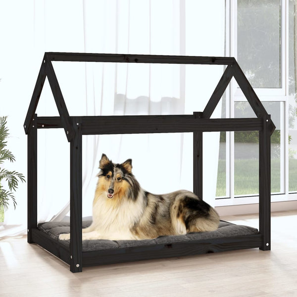 Hundebett Maymie 101x70x90cm Kiefer, schwarz