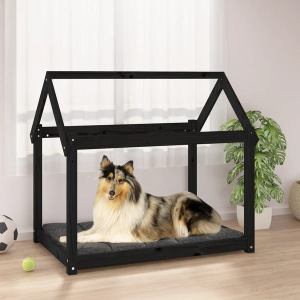 Hundebett Maymie 101x70x90cm Kiefer, schwarz
