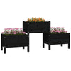 Schwarzer Blumenkasten Ionota 178,5x44x75cm (Kiefer)