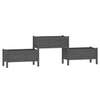 Grauer Blumenkasten Ionota 245,5x44x75cm (Kiefer)