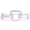 Grauer Blumenkasten Ionota 245,5x44x75cm (Kiefer)