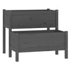Grauer Blumenkasten Liza 84,5x84x75cm (Kiefer)