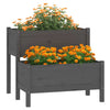 Grauer Blumenkasten Liza 84,5x84x75cm (Kiefer)