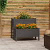 Grauer Blumenkasten Liza 84,5x84x75cm (Kiefer)