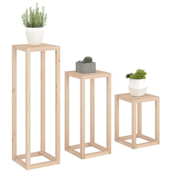 Pflanzenständer-Set Dorine (3-teilig, Kiefer)