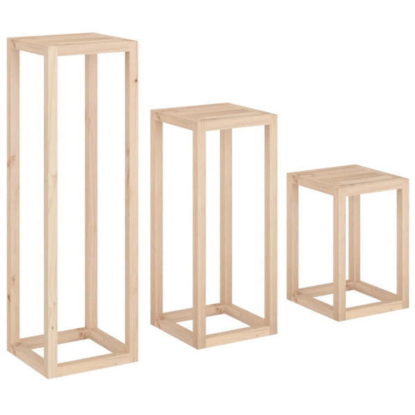Pflanzenständer-Set Dorine (3-teilig, Kiefer)