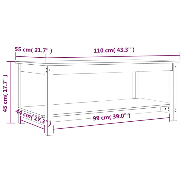 Couchtisch Isadora 110x55x45cm (Kiefer)