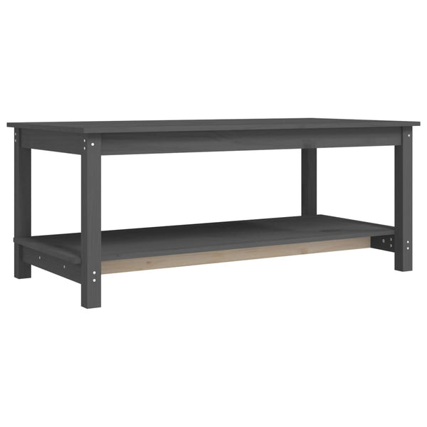 Grauer Couchtisch Isadora 110x55x45cm (Kiefer)