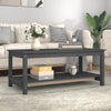 Grauer Couchtisch Isadora 110x55x45cm (Kiefer)