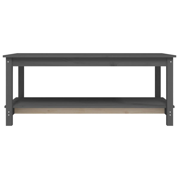 Grauer Couchtisch Isadora 110x55x45cm (Kiefer)
