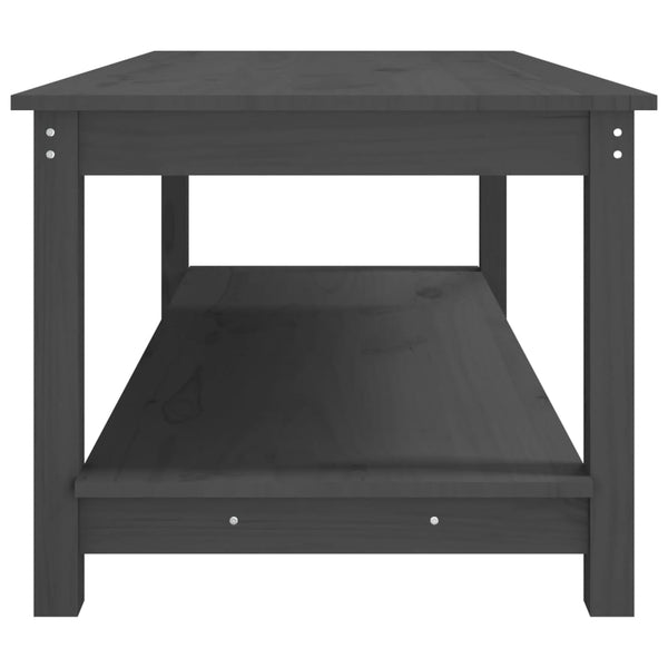 Grauer Couchtisch Isadora 110x55x45cm (Kiefer)