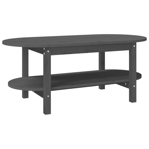 Grauer Couchtisch Nafarea 110x55x45cm (Kiefer)